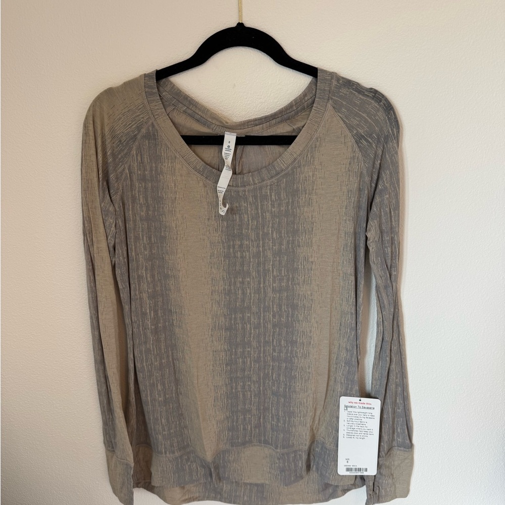 Lululemon Athletica Ribbed Gray Blouse
